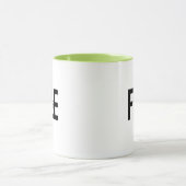 Free Typography Dove Symbol Design Tasse (Zentrum)