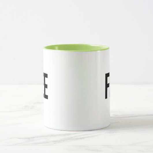Free Typography Dove Symbol Design Tasse (Zentrum)