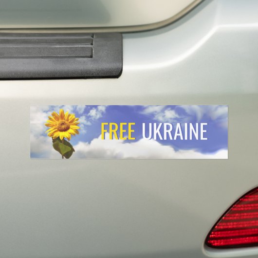 Free Ukraine Blue Yellow Sunflower Peace Bumper St Autoaufkleber (Auf Auto)