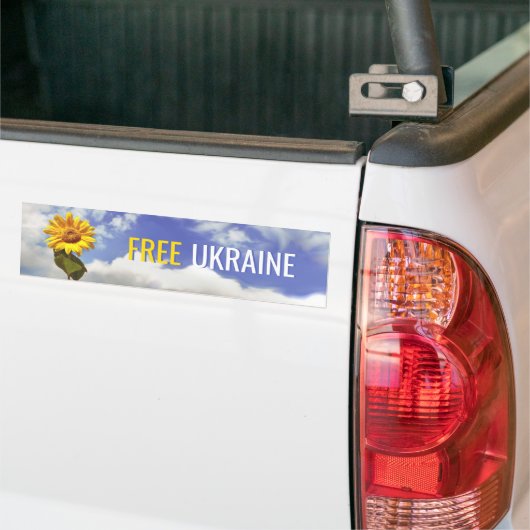 Free Ukraine Blue Yellow Sunflower Peace Bumper St Autoaufkleber (Auf Lkw)
