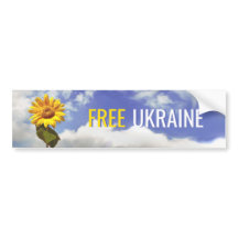 Free Ukraine Blue Yellow Sunflower Peace Bumper St