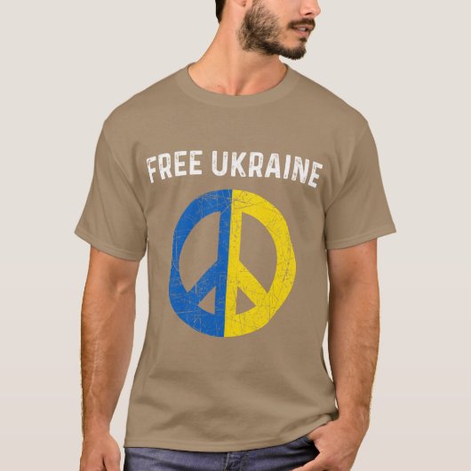 Free Ukraine I Stand With Ukraine Support Ukraine T-Shirt (Vorderseite)