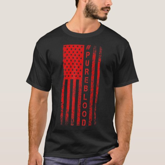 Free USA American Flag Wüste Digital PUREBLOOD Pu T-Shirt (Vorderseite)