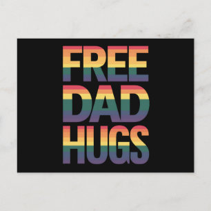 Free Vater Hugs LGBTQ Gay Pride Monat Verbündete s Postkarte
