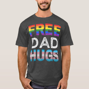 Free Vater Hugs LGBTQ Gay Pride Monat Verbündete T-Shirt