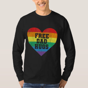 Free Vater Hugs Pride Lgbt Gay Proud Vater Lgbt Pa T-Shirt