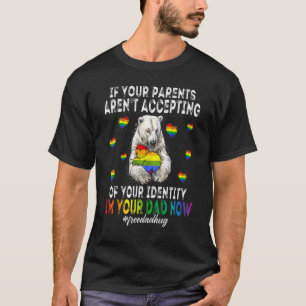 Free Vater Hugs Proud Papa Bear Lgbt Gay Pride Lgb T-Shirt