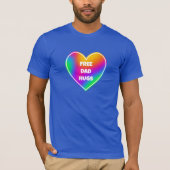 Free Vater Hugs Rainbow Heart Men's T - Shirt (Vorderseite)
