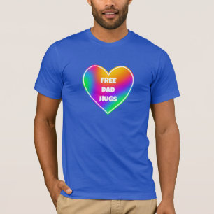 Free Vater Hugs Rainbow Heart Men's T - Shirt
