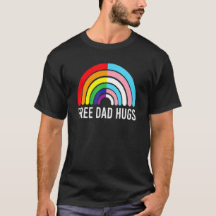 Free Vater Hugs Rainbow Transgender Flag Lgbtq Gay T-Shirt