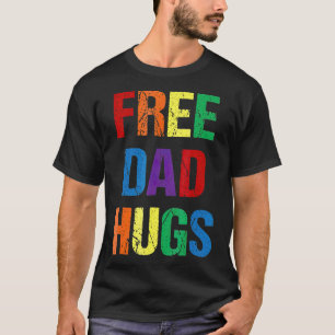 Free Vater Hugs T for Men LGBTQ Gay Pride Rainbow T-Shirt