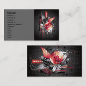 Free Vector Musical Theme Trend Visitenkarte (Vorne/Hinten)