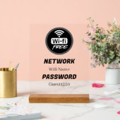 Free WiFi Password Sign | Network Name & Password Acrylschild (Hochzeit)