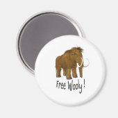 "Free Wooly" Wooly Mammoth Magnet (Vorderseite/Rückseite)