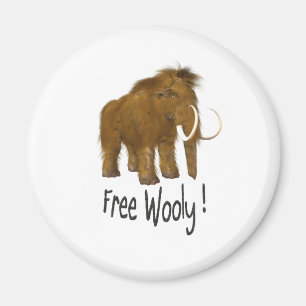 "Free Wooly" Wooly Mammoth Magnet