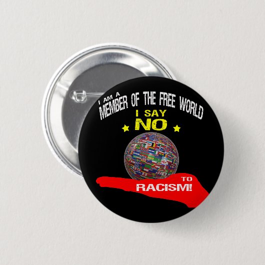 Free World, no to racism Button (Vorne & Hinten)