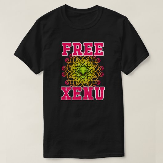 Free Xenu Rainbow Mandala Anti-Scientology Protest T-Shirt (Design vorne)