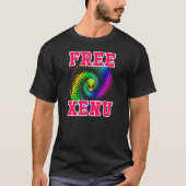 Free Xenu Rainbow Spiral Funny Anti-Scientology T-Shirt (Vorderseite)