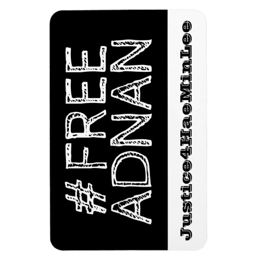 #FreeAdnan Chalkboard Car Magnet (Vertikal)