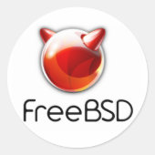 FreeBsd bald Runder Aufkleber (Vorderseite)