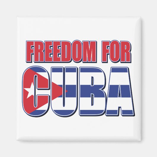 FREED-For-KUBA-FLAG Magnet (Vorne)