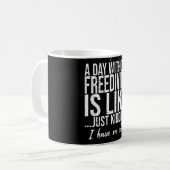 Freedigendes lustiges Sportgeschenk Kaffeetasse (Vorderseite Links)