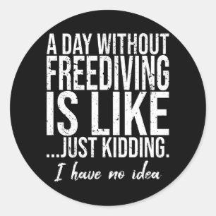 Freedigendes lustiges Sportgeschenk Runder Aufkleber