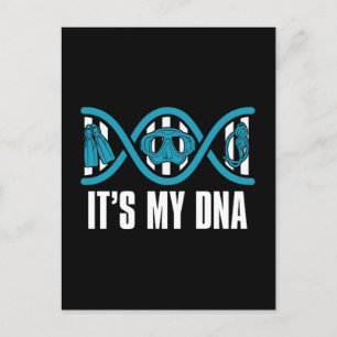 Freedive Es ist meine DNA Freediving Apnoe Spearfi Feiertagspostkarte