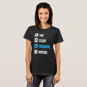 Freediver eat sleep freedive repeat water diving T-Shirt (Vorne ganz)
