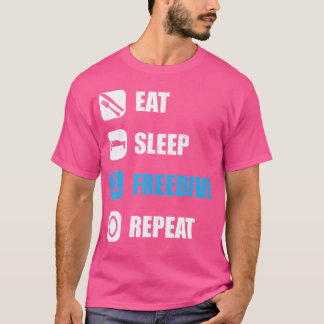 Freediver essen Schlaf Freedive Wiederholung Wasse T-Shirt
