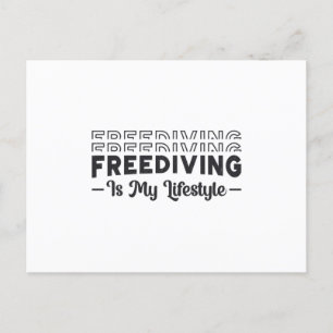 Freediver Freediving ist mein Lifestyle Apnoe Fans Postkarte