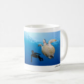 Freediver und Suppenschildkröte Kaffeetasse (VorderseiteRechts)