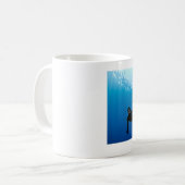 Freediver und Suppenschildkröte Kaffeetasse (Vorderseite Links)