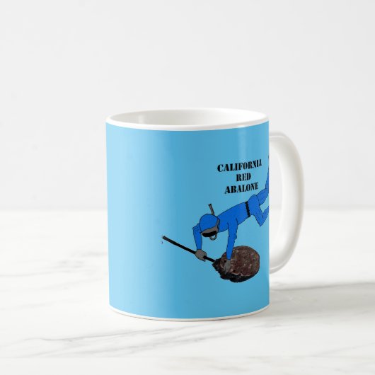 Freediving California Trophy Abalone Diver URM Kaffeetasse (VorderseiteRechts)