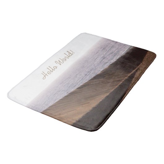 Freedman in Desert Ocean Sky jeder Text Badematte (Schrägansicht)