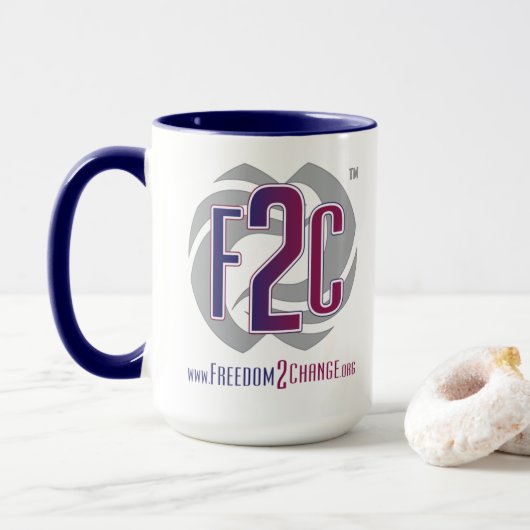 Freedom2Change Motivierend Coffee Tasse (Mit Donut)