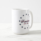 Freedom 1776–2026 America 250 Patriotic Design Kaffeetasse (VorderseiteRechts)