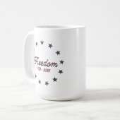 Freedom 1776–2026 America 250 Patriotic Design Kaffeetasse (Vorderseite Links)