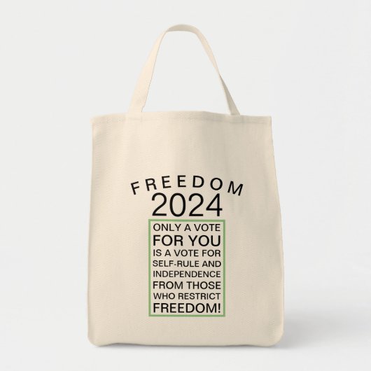 Freedom 2024 Lebensmittelladen Tragetasche (Vorne)