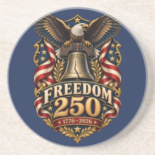 Freedom 250 Liberty Bell Adler Sandstein-Getränkeu Getränkeuntersetzer