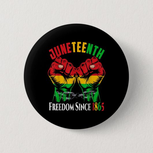 Freedom African American 1865 Breaking Chain Junet Button (Vorderseite)