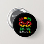 Freedom African American 1865 Breaking Chain Junet Button (Vorne & Hinten)