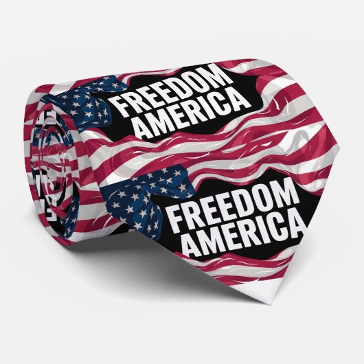 "FREEDOM AMERICA" KRAWATTE (Gerollt)