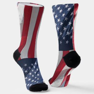 Freedom American Fahne wackelt in der Brise Socken
