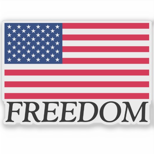 Freedom American Flag Car Window Decal Aufkleber (Vorderseite)