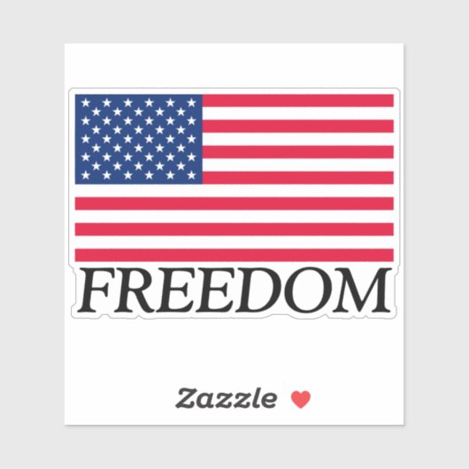 Freedom American Flag Car Window Decal Aufkleber (Blatt)