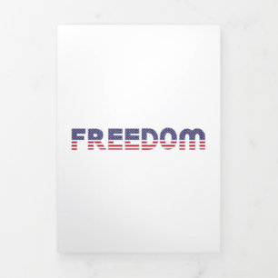 Freedom American Flag for Patriotic & Liberty Dreifach Gefaltete Karte