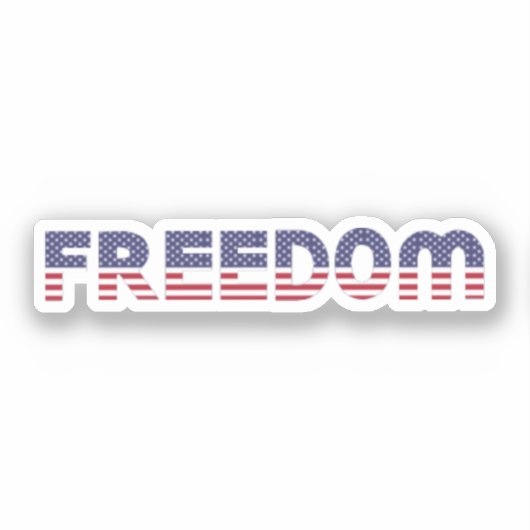 Freedom American Flag for Patriotic & Liberty Gift Aufkleber (Vorderseite)