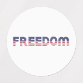 Freedom American Flag for Patriotic & Liberty Gift Etiketten (Design 2)