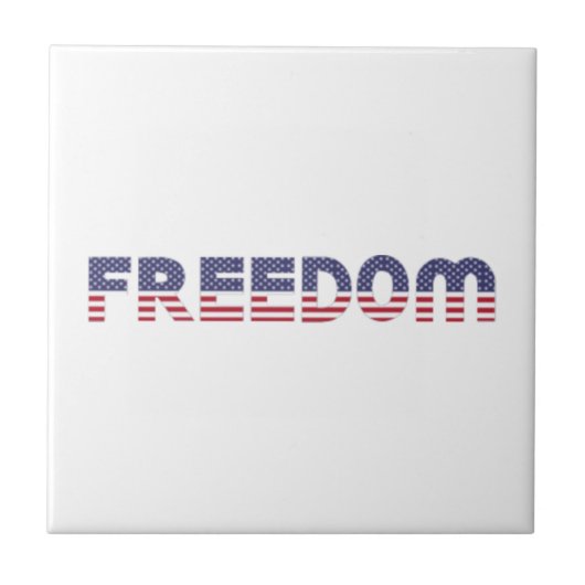 Freedom American Flag for Patriotic & Liberty Gift Fliese (Vorderseite)